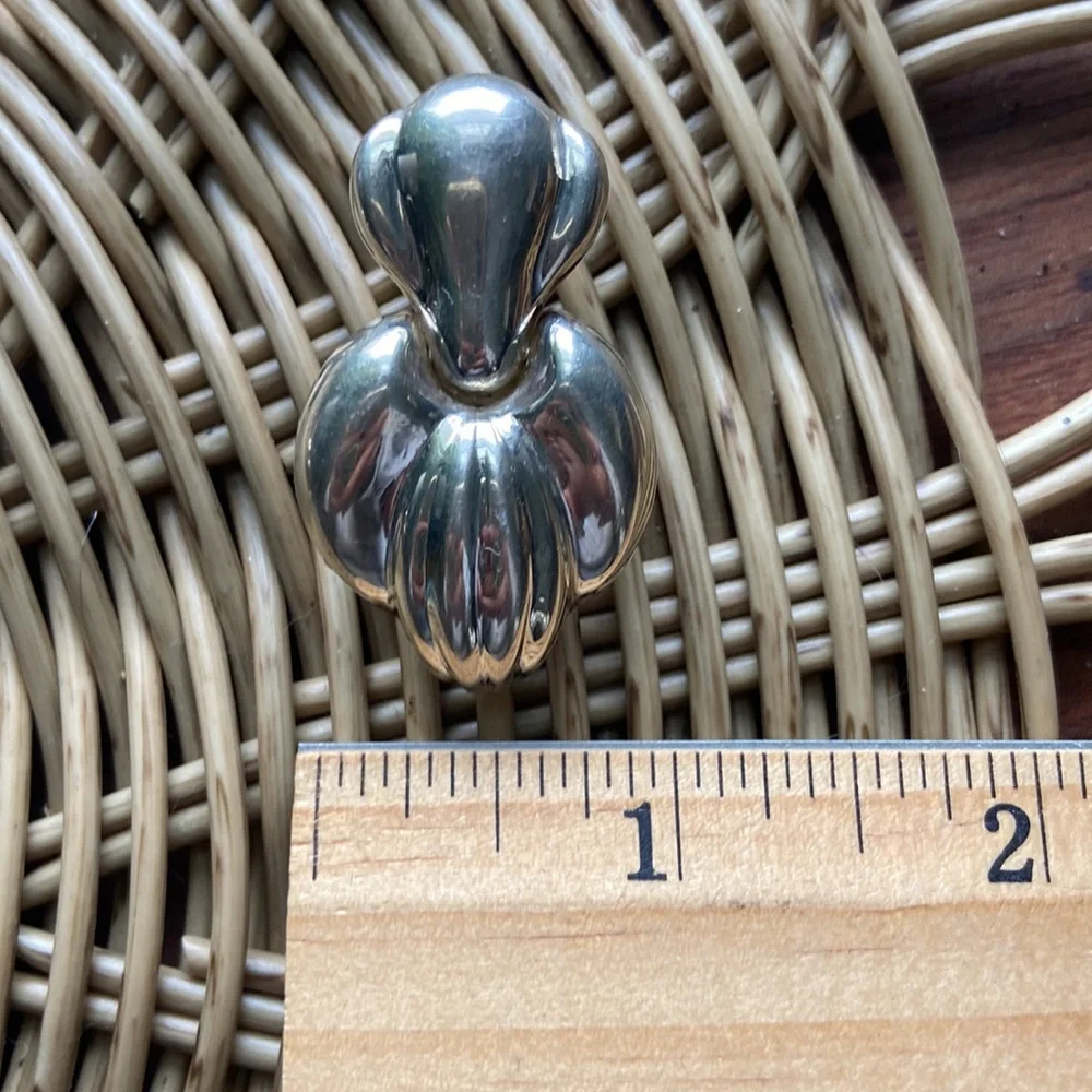 Vintage Dior Silver Earrings - Picture 4 of 4